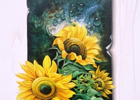 My sun flower, Size 40x50cm